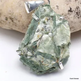 Gros pendentif Smaragdite Actinolite verte - Bijoux en Actinolite