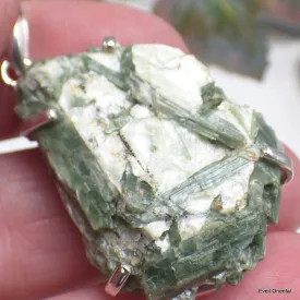 Gros pendentif Smaragdite Actinolite verte - Bijoux en Actinolite