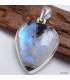 Pendentif Tourmaline sur Pierre de lune forme poire Bijoux en Pierre de lune KC37.1