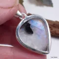 Pendentif Tourmaline sur Pierre de lune forme poire - Pendentifs pierres naturelles