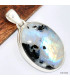 Pendentif Tourmaline sur Pierre de lune bleue Bijoux en Pierre de lune KC37.2