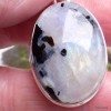 Pendentif Tourmaline sur Pierre de lune bleue Bijoux en Pierre de lune KC37.2