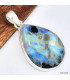 Pendentif authentique Péristérite et Tourmaline noire Bijoux en Pierre de lune KC37.3