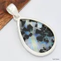 Pendentif authentique Péristérite et Tourmaline noire - Bijoux en Pierre de lune