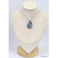 Pendentif authentique Péristérite et Tourmaline noire Bijoux en Pierre de lune KC37.3