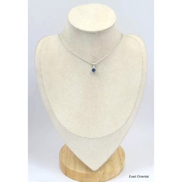 Pendentif authentique Saphir facetté Pendentifs pierres naturelles KC39