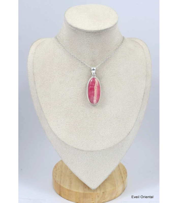 Pendentif Rhodochrosite grade AAA oval Pendentifs pierres naturelles KC40