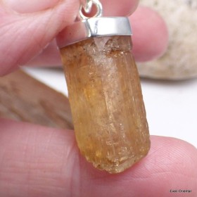 Pendentif en Topaze jaune impériale bâtonnet Pendentifs pierres naturelles KC41