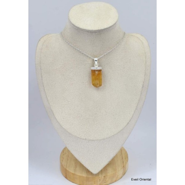 Pendentif en Topaze jaune impériale bâtonnet Pendentifs pierres naturelles KC41
