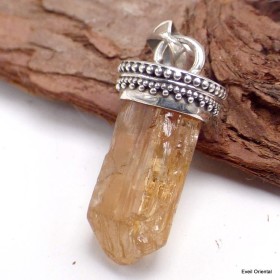 Pendentif en Topaze jaune impériale motifs boules Pendentifs pierres naturelles KC41.1