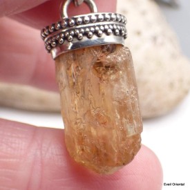 Pendentif en Topaze jaune impériale motifs boules Pendentifs pierres naturelles KC41.1