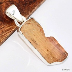 Pendentif en Topaze jaune impériale serti clos Pendentifs pierres naturelles KC41.2