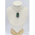 Pendentif Jade Néphrite rectangulaire Bijoux en Jade KC48