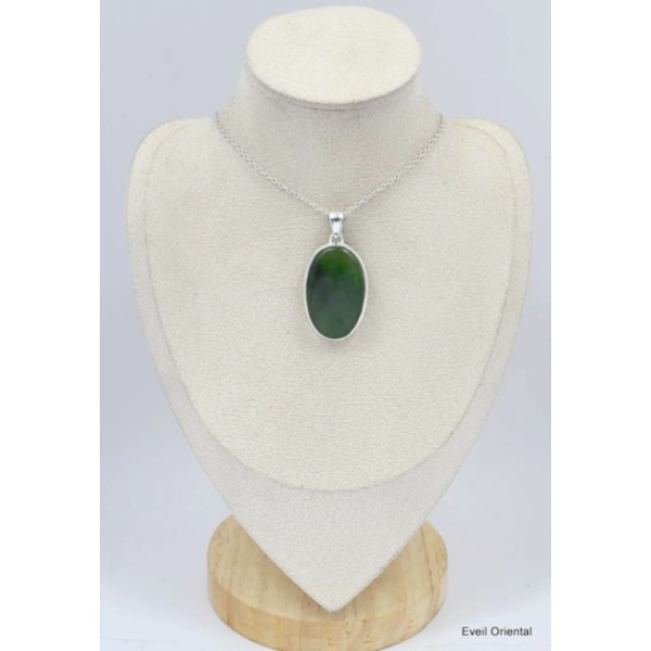 Pendentif Jade Néphrite oval Pendentifs pierres naturelles KC48.1