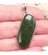 Pendentif en Jade Néphrite forme libre Bijoux en Jade CZ10.1