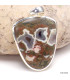 Pendentif argent Ryolite semi-oval Pendentifs pierres naturelles CZ73.2