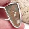 Pendentif argent Ryolite forme écusson Pendentifs pierres naturelles CZ73.1