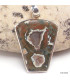 Rhyolite pendentif argent forme blason Pendentifs pierres naturelles CZ73