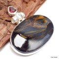 Somptueux pendentif Pietersite et Grenat Pendentifs pierres naturelles KC42