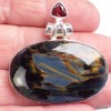 Somptueux pendentif Pietersite et Grenat Pendentifs pierres naturelles KC42