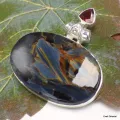 Somptueux pendentif Pietersite et Grenat - Pendentifs pierres naturelles