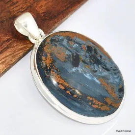 Etonnant pendentif argent et Pietersite - Pendentifs pierres naturelles