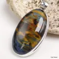 Flamboyant pendentif argent et Pietersite - Pendentifs pierres naturelles