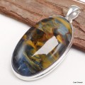 Flamboyant pendentif argent et Pietersite Pendentifs pierres naturelles KC42.2