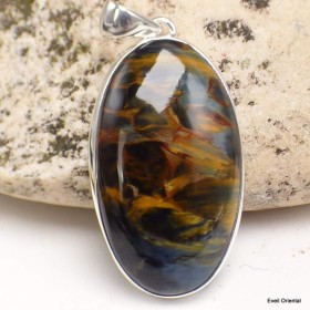 Flamboyant pendentif argent et Pietersite Pendentifs pierres naturelles KC42.2