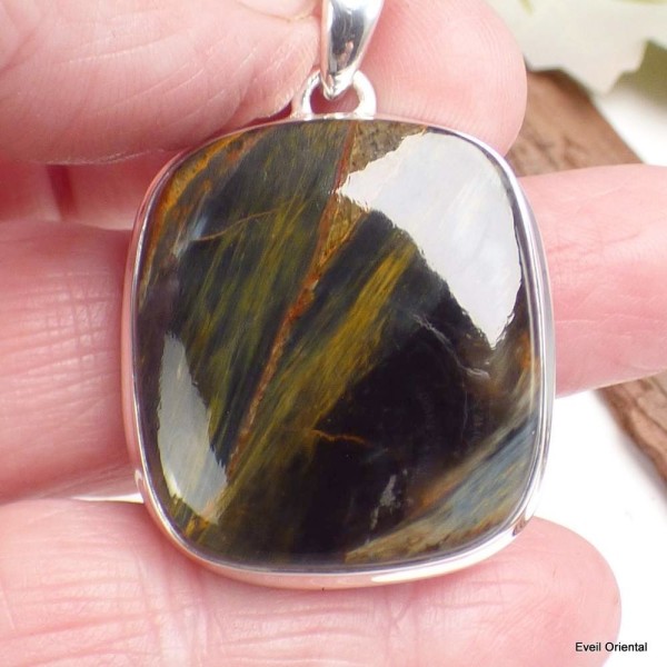 Pendentif Pietersite rectangulaire Pendentifs pierres naturelles KC42.3