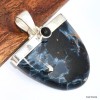 Pendentif Pietersite semi-oval et grenat Pendentifs pierres naturelles KC42.4