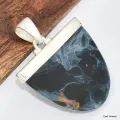 Pendentif Pietersite semi-oval et grenat - Pendentifs pierres naturelles