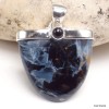 Pendentif Pietersite semi-oval et grenat Pendentifs pierres naturelles KC42.4