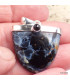 Pendentif Pietersite semi-oval et grenat Pendentifs pierres naturelles KC42.4