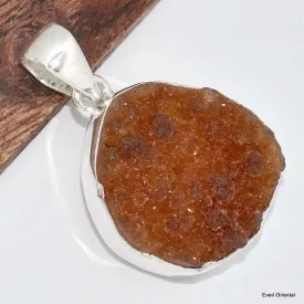 Pendentif druze de Citrine naturelle - Pendentifs pierres naturelles