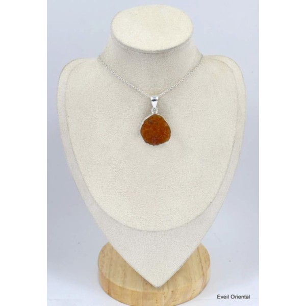 Pendentif druze de Citrine naturelle Pendentifs pierres naturelles KC43