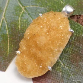 Bijou citrine druze naturel - Pendentifs pierres naturelles