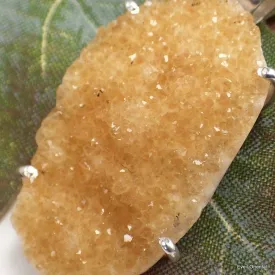 Bijou citrine druze naturel - Pendentifs pierres naturelles