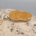 Bijou citrine druze naturel - Pendentifs pierres naturelles