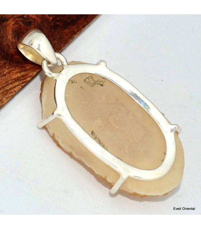 Bijou citrine druze naturel Pendentifs pierres naturelles KC43.1