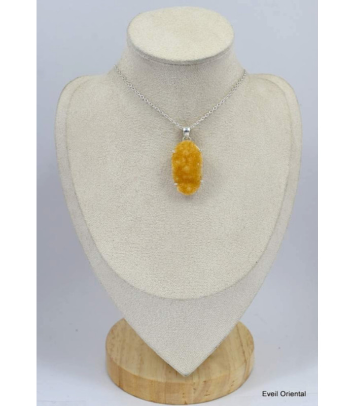 Bijou citrine druze naturel Pendentifs pierres naturelles KC43.1
