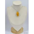 Bijou citrine druze naturel - Pendentifs pierres naturelles