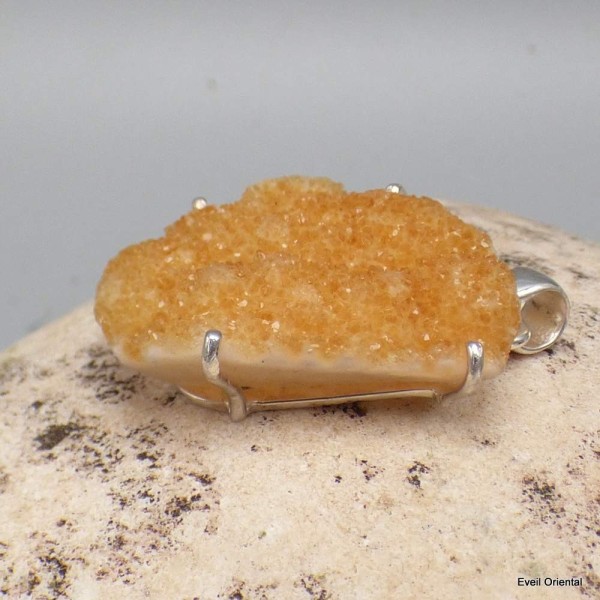Pendentif citrine véritable naturelle druze Pendentifs pierres naturelles KC43.2