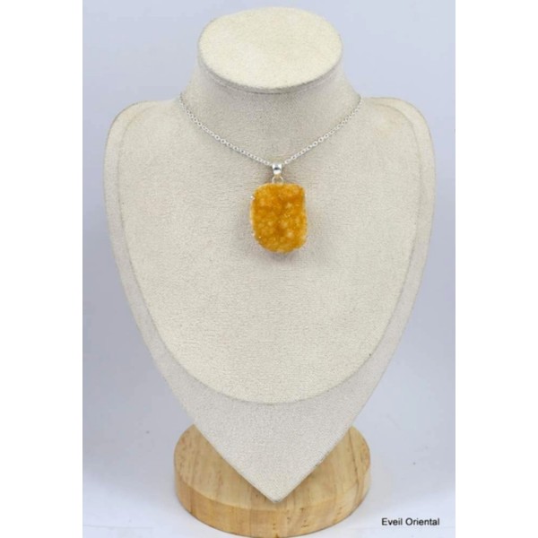 Pendentif citrine véritable naturelle druze Pendentifs pierres naturelles KC43.2