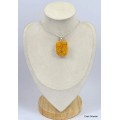 Pendentif argent citrine véritable naturelle druze Pendentifs pierres naturelles KC43.2