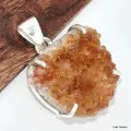 Pendentif citrine naturelle druze - Pendentifs pierres naturelles