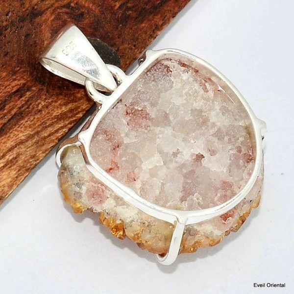 Pendentif citrine naturelle druze Pendentifs pierres naturelles KC43.3