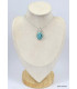 Authentique Turquoise et Pyrite pendentif oval Pendentifs pierres naturelles KC30.5