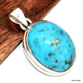 Pendentif avec Authentique Turquoise et pyrite 