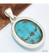Pendentif avec Authentique Turquoise et pyrite Pendentifs pierres naturelles KC30.6